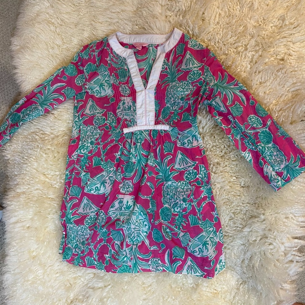 LILLY PULITZER DYLAN TUNIC PINK SCORPION BOWL